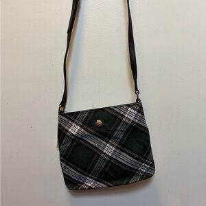 Talbots Green and Black tartan Plaid Crossbody Bag st. Patrick’s Day!! vintage.